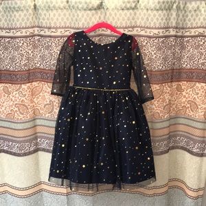 EUC Navy with Gold Star Dress (Fits size 5)